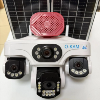 O-KAM OK337S Premium 12MP 4 Kameralı 4G Çift Solar Panel AOV Güvenlik Kamerası
