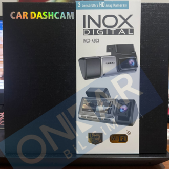 inoxdigital X603 2K 3 KAMERALI WİFİ BAĞLANTILI ARAÇ İÇİ VE ARAÇ DIŞI ARAÇ KAMERASI