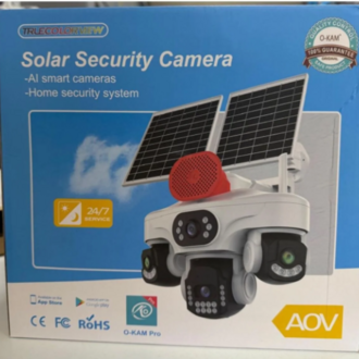 O-KAM OK337S Premium 12MP 4 Kameralı 4G Çift Solar Panel AOV Güvenlik Kamerası