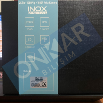 inoxdigital X603 2K 3 KAMERALI WİFİ BAĞLANTILI ARAÇ İÇİ VE ARAÇ DIŞI ARAÇ KAMERASI