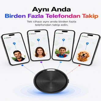 ONKAR TAG Ios & Android Uyumlu Airtag Akıllı Gps Takip Cihazı(SİYAH)