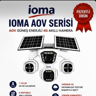 IOMA SG407 4 KAMERALI 3PTZ'li 4G Solar Güvenlik Kamerası TAM SET