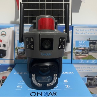 Okam Pro 6020 Solar Güneş Enerjili 4G Sim Kartlı 15MP 3 Lens 10X Optik Zoom Güvenlik Kamerası