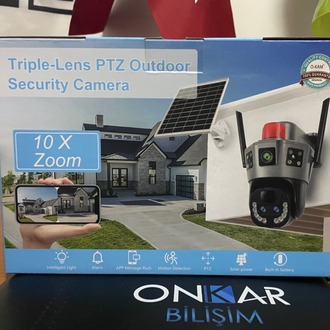 Okam Pro 6020 Solar Güneş Enerjili 4G Sim Kartlı 15MP 3 Lens 10X Optik Zoom Güvenlik Kamerası