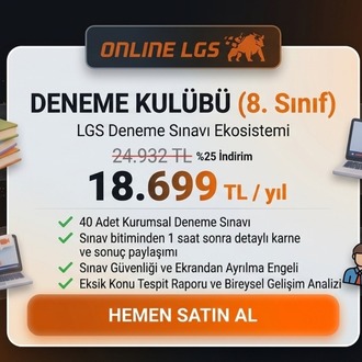 Online LGS - Deneme Kulübü (8. Sınıf Yıllık)