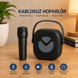 Kablosuz Hoparlör (Mikrofonlu)
