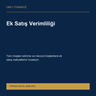 Ek Satış Verimliliği — Türkçe Excel