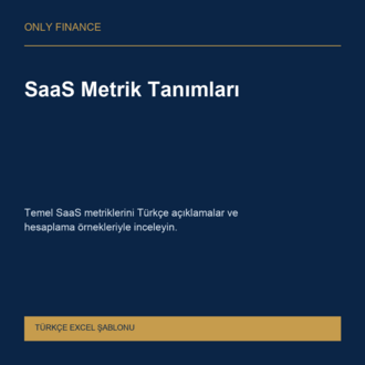 SaaS Metrik Tanımları — Türkçe Excel