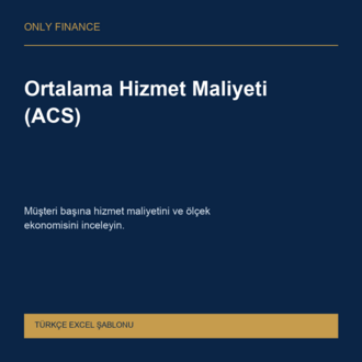 Ortalama Hizmet Maliyeti (ACS) — Türkçe Excel