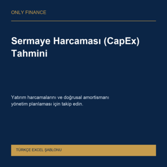 Yatırım ve Amortisman Tahmini — Türkçe Excel