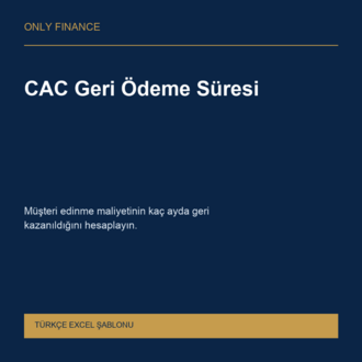 CAC Geri Ödeme Süresi — Türkçe Excel