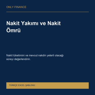 Nakit Yakımı ve Nakit Ömrü — Türkçe Excel