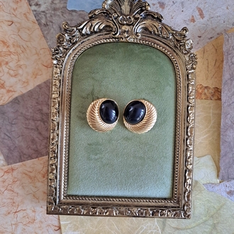 Vintage Görünümlü Pirinç Gold Küpe 