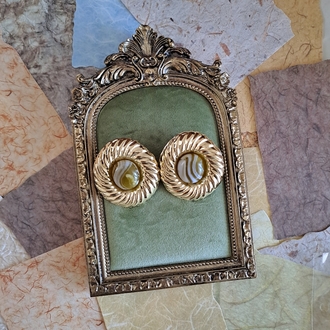 Vintage Görünümlü Pirinç Küpe 