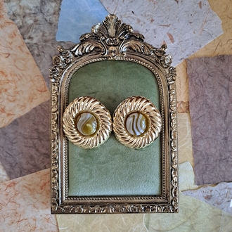 Vintage Görünümlü Pirinç Küpe 