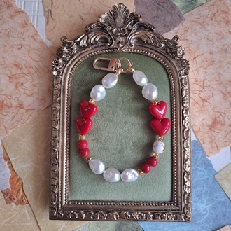 Kalp Detaylı Renkli Charm