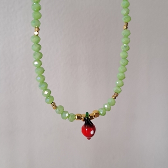 Strawberry Matcha Kolye 
