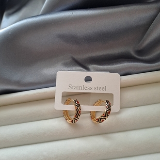 Gold Renkli Pirinç Küpe 
