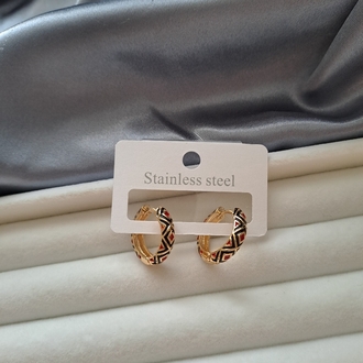 Gold Renkli Pirinç Küpe 