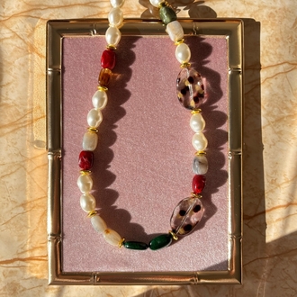 Leopar Detaylı Kolye 