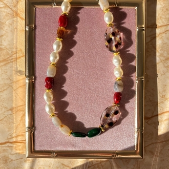 Leopar Detaylı Kolye 