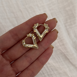Vintage model taş işlemeli vıp xuping küpe
