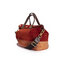 Vintage Furla Süet ve Timsah Derisi Bayan Çantası. Made in Italy.