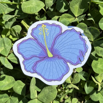 Mor Hibiscus Sticker