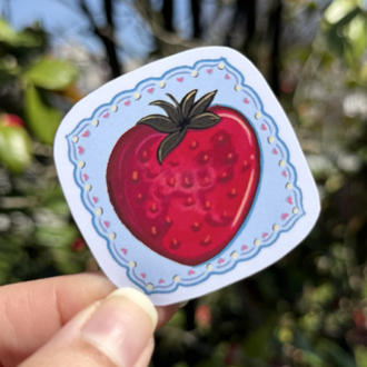 Kırmızı Çilek Sticker 