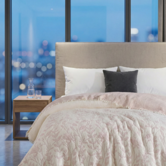 Jakarlı Müslin Yatak Örtüsü-Çift Kişilik PIKE-%100 PAMUK-230X250 cm - VANİLYA