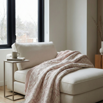 Jakarlı Müslin Yatak Örtüsü-Çift Kişilik PIKE-%100 PAMUK-230X250 cm - VANİLYA