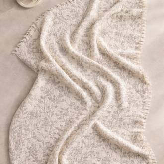 Jakarlı Müslin Yatak Örtüsü-Çift Kişilik PIKE-%100 PAMUK-230X250 cm - VİZON