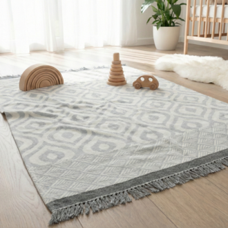 %100 Pamuk Premium Çok Amaçlı Tv Battaniyesi & Tv Şalı & Throw - 130X170 cm - GRİ