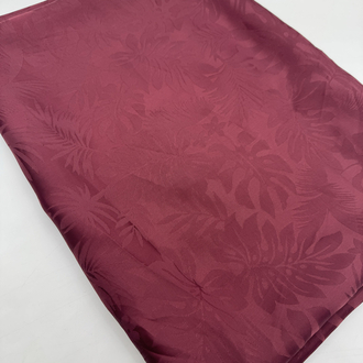 Bordo Renk Jakarlı Floş Kumaşı