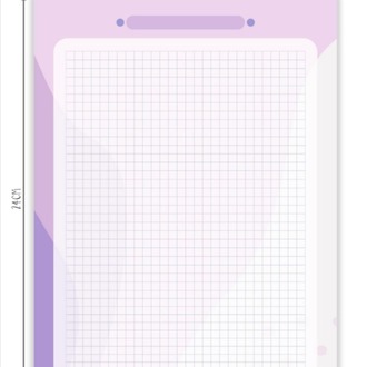 Benekli Tasarım Kareli Defter / Planlayıcı / Not Defteri / Blok Not