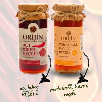 Acı Biber Reçeli 300 gr & Portakallı Havuç Reçeli 300 gr