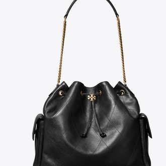 TORY BURCH  Charlie quilted drawstring bucket bag