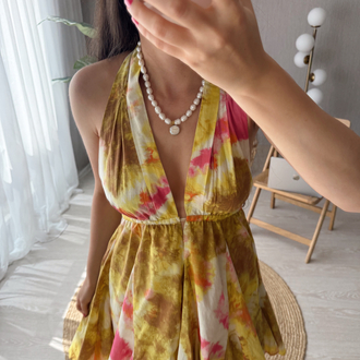 Zara batik desen elbise