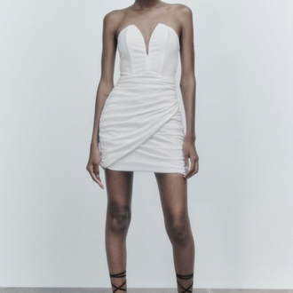 Zara drape elbise