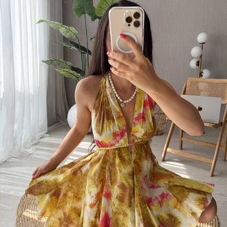 Zara batik desen elbise