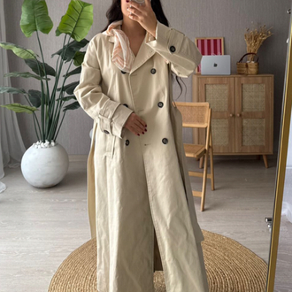 Zara fularlı trençkot