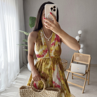 Zara batik desen elbise