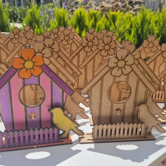 Kuş evi figürü boyama etkinliği