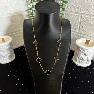 Yonca Model Çelik Kolye Gold-2