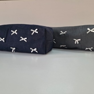 DREAMY Denim Kapitone Fiyonklu Tüm Saç Şekillendiricilerine Uygun Çanta