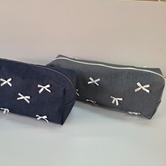 DREAMY GrayDenim Kapitone Fiyonklu Tüm Saç Şekillendiricilerine Uygun Çanta