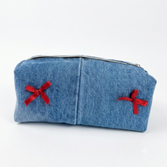 CINY Denim Fiyonklu Pinterest Makyaj Çantası TB041