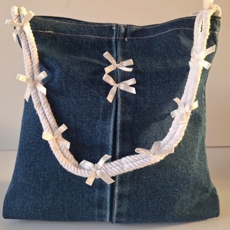  DENY Denim Fiyonklu Pinterest Omuz Çantası TB042