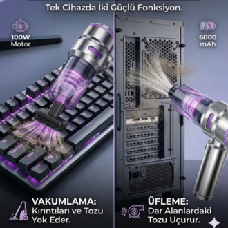 CS59 Plus Max 17000 Pa 100 Watt Şarjlı Süpürge