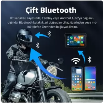 6 İnç Kablosuz 2 Kameralı CarPlay & Android Auto Multimedya Ekranı